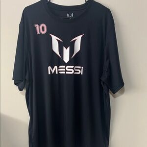 Messi Men's Black Jersey with Pink Accents - #10